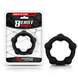 Anillo para el Pene Silicona Sólida 3.5 cm Negro de Beast Rings | VibraZon