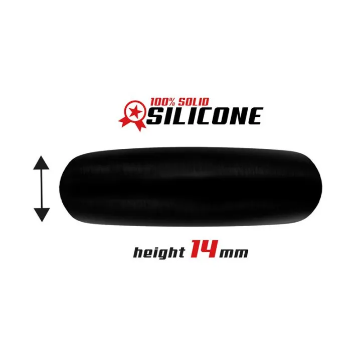 Anillo para el Pene Forma Plana Silicona Sólida 3.5 cm Negro de Beast Rings