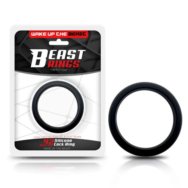 Anillo para el Pene Silicona Sólida 4.2 cm Negro de Beast Rings