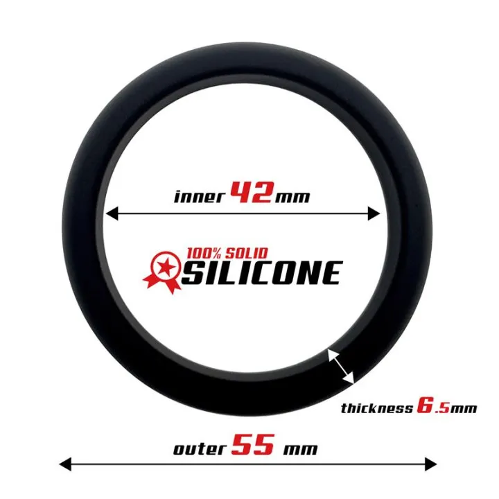 Anillo para el Pene Silicona Sólida 4.2 cm Negro de Beast Rings