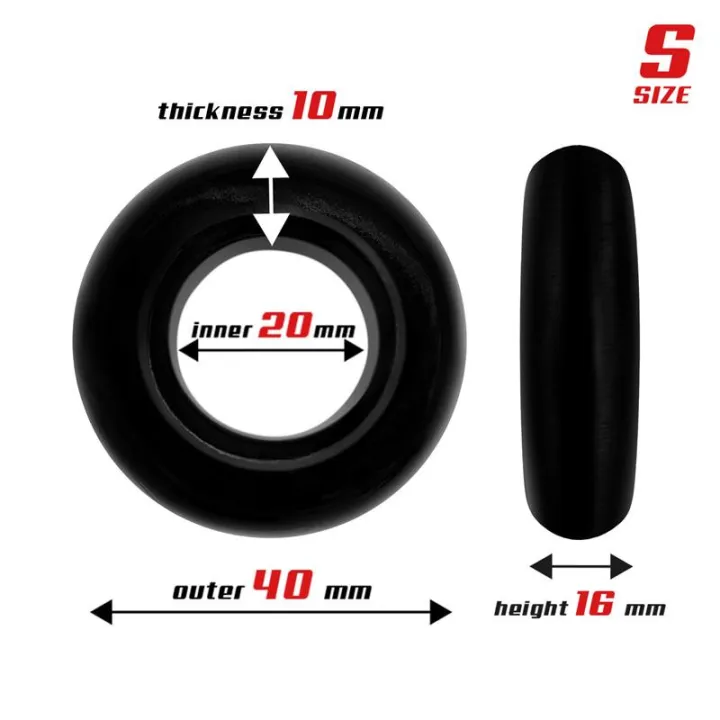Set 3 Anillos para el Pene Flexibles Negros de Beast Rings