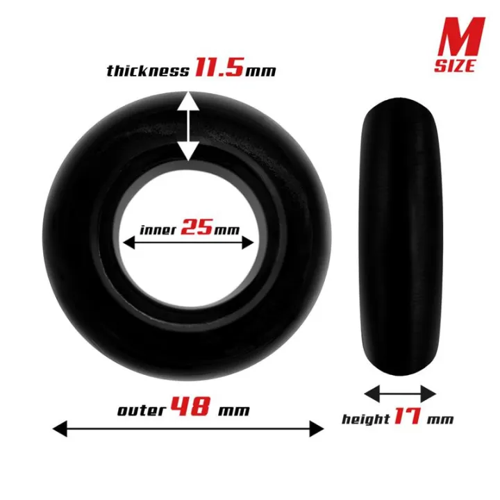 Set 3 Anillos para el Pene Flexibles Negros de Beast Rings