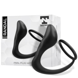 Randal Plug Anal con Anillo para el Pene Silicona Negro de Tardenoche | VibraZon
