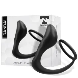Randal Plug Anal con Anillo para el Pene Silicona Negro de Tardenoche