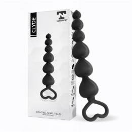 Clyde Plug Anal con Bolas con Aro de Fácil Extracción Silicona Negro de Tardenoche | VibraZon
