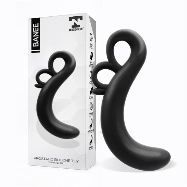 Banee Estimulador Prostático de Fácil Extracción Silicona Negro de Tardenoche | VibraZon