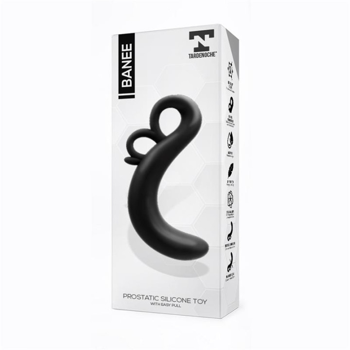 Banee Estimulador Prostático de Fácil Extracción Silicona Negro de Tardenoche | VibraZon