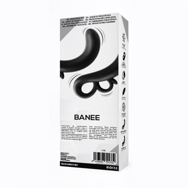 Banee Estimulador Prostático de Fácil Extracción Silicona Negro de Tardenoche | VibraZon