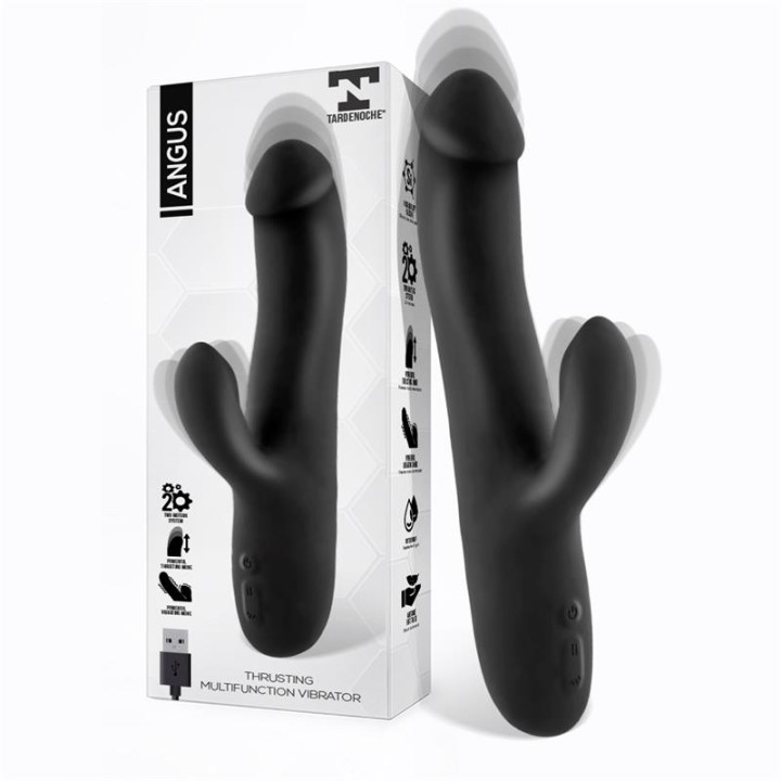 Angus Vibrador con Función de Movimiento Thrusting 2 Motores Silicona USB de Tardenoche | VibraZon