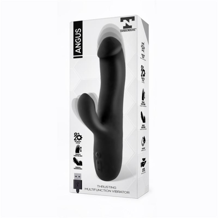Angus Vibrador con Función de Movimiento Thrusting 2 Motores Silicona USB de Tardenoche | VibraZon