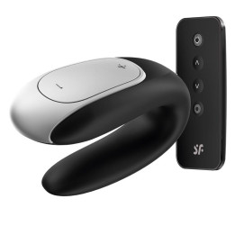 Double Fun Vibrador para Parejas con APP y Control Remoto Negro de Satisfyer | VibraZon
