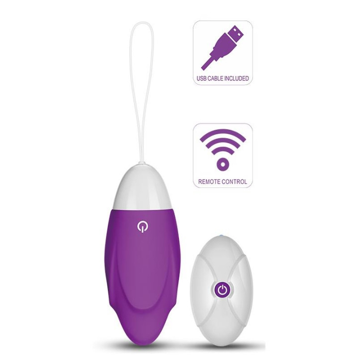 Huevo Vibrador iJoy Control Remoto USB Púrpura de Lovetoy | VibraZon