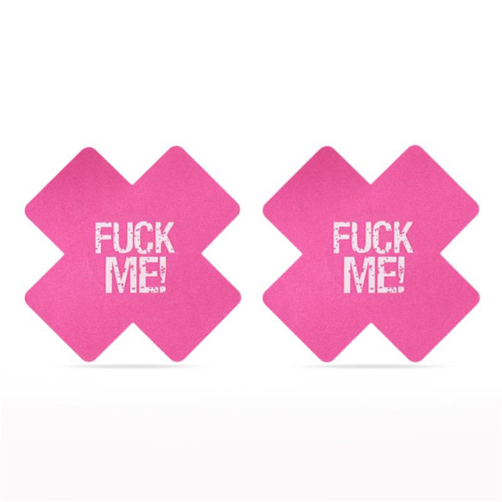 Pack Pezoneras Cruz Negro y Rosa FUCK ME de Lovetoy | VibraZon