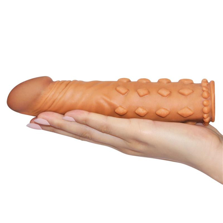 Funda para el Pene Add 2 Pleasure X Tender Marrón de Lovetoy | VibraZon