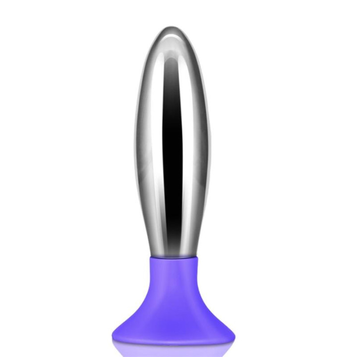 Plug Anal Bobby Metal y Silicona Púrpura de Lovetoy | VibraZon