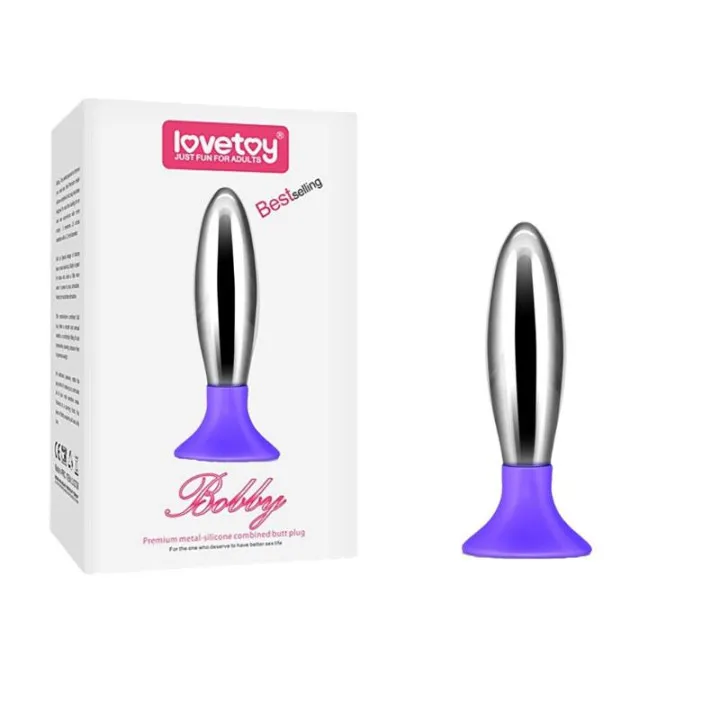 Plug Anal Bobby Metal y Silicona Púrpura de Lovetoy