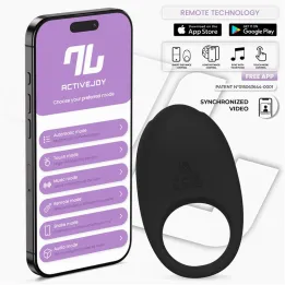 Ringo Anillo Vibrador con APP Unibody Negro de Intoyou App Series