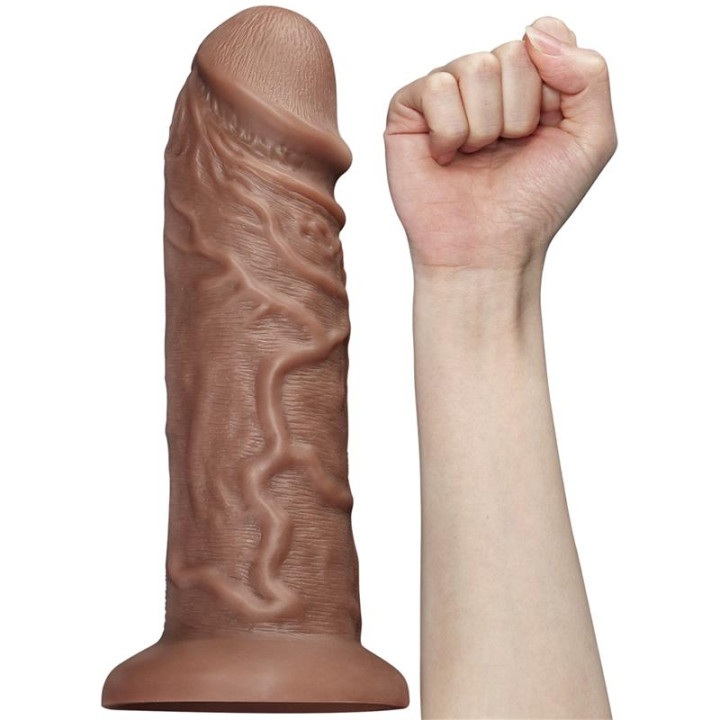 Dildo King 10.5 con Vibración Chubby Marrón de Lovetoy | VibraZon