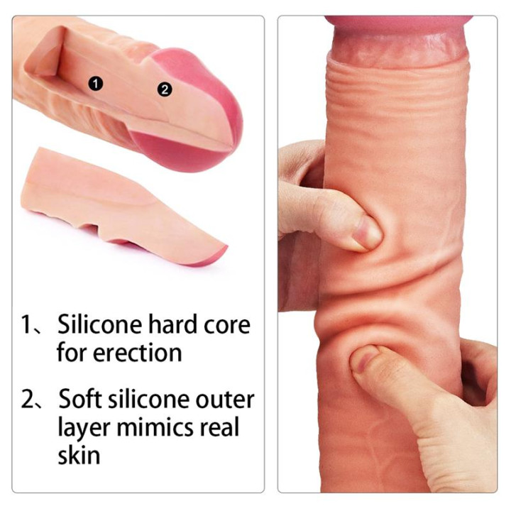 Dildo Nature 12 Dual Layer Natural de Lovetoy | VibraZon