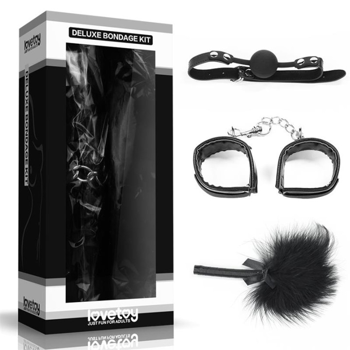 Kit Bondage Deluxe Negro de Lovetoy | VibraZon