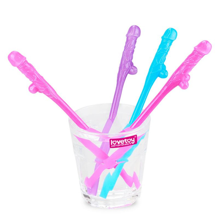 Pajitas Pene Vario Color Pack de 9 de Lovetoy | VibraZon