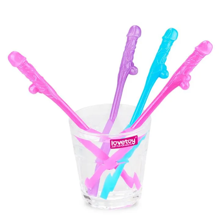 Pajitas Pene Vario Color Pack de 9 de Lovetoy