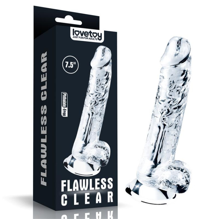 Dildo Flawless Clear 7.5 Transparente de Lovetoy | VibraZon