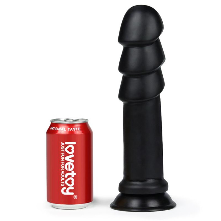 Dildo King Sized Anal Ripples 11.25 Negro de Lovetoy | VibraZon