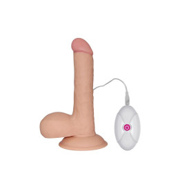 Dildo The Ultra Soft Dude con Vibración 7.5 Natural de Lovetoy | VibraZon