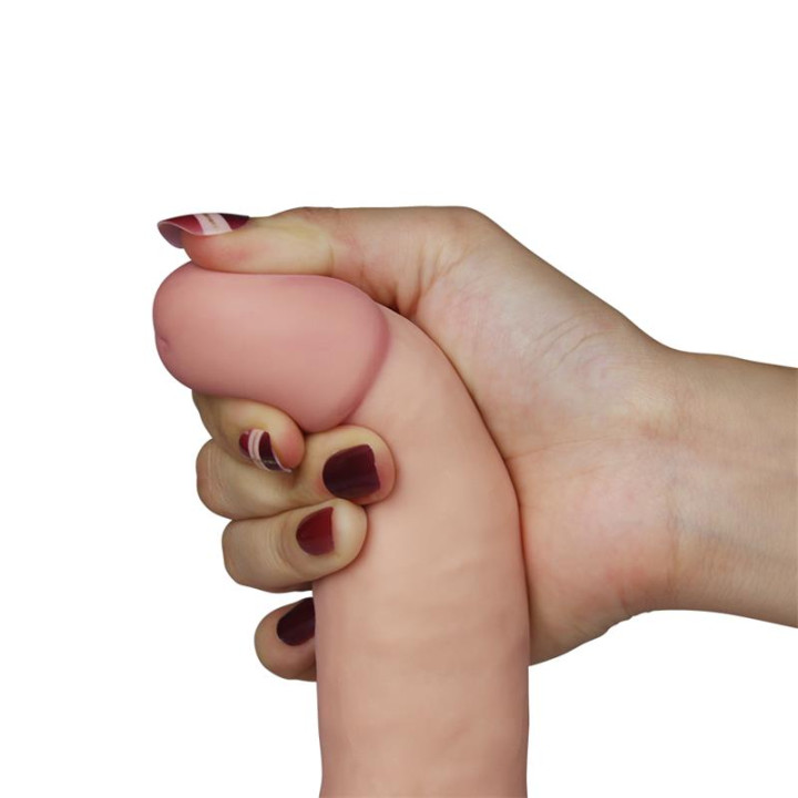 Dildo The Ultra Soft Dude con Vibración 7.5 Natural de Lovetoy | VibraZon