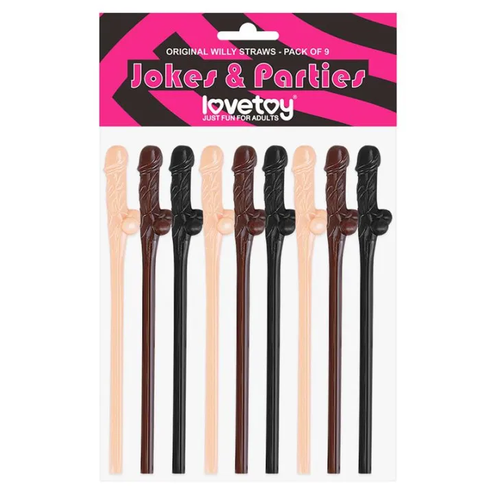 Pajitas de Pene Pack de 9 de Lovetoy