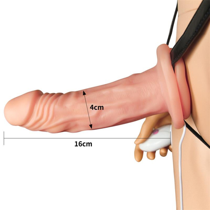 Arnés Unisex Pene Hueco con Vibración de Lovetoy | VibraZon