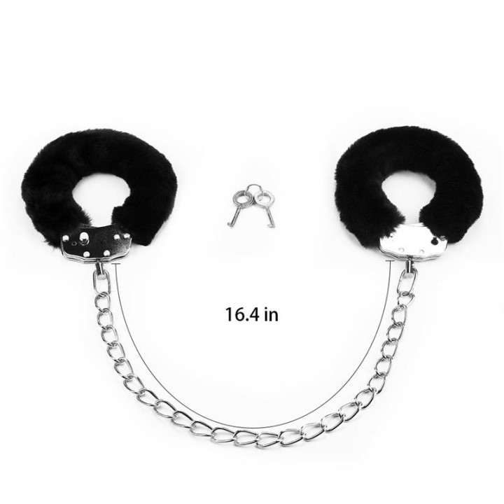 Esposas Tobillos con Pelo Negro de Lovetoy | VibraZon