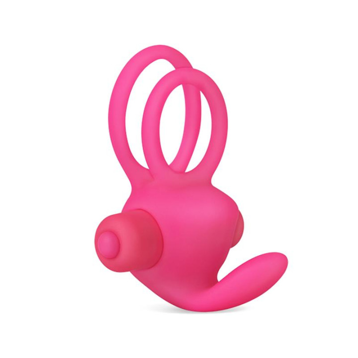Anillo Vibrador Doble Power Clit Duo Rosa de Lovetoy | VibraZon