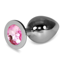 Plug Anal Metal RoseBud Classic con Joya Rosa Talla L de Lovetoy | VibraZon