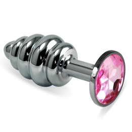 Plug Anal en Espiral Rosebud con Joya Rosa de Lovetoy | VibraZon