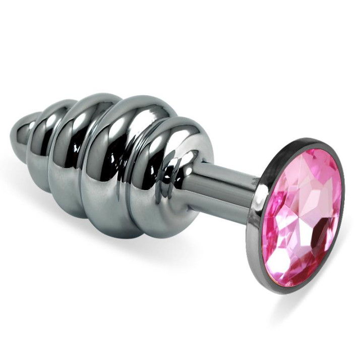 Plug Anal en Espiral Rosebud con Joya Rosa de Lovetoy | VibraZon