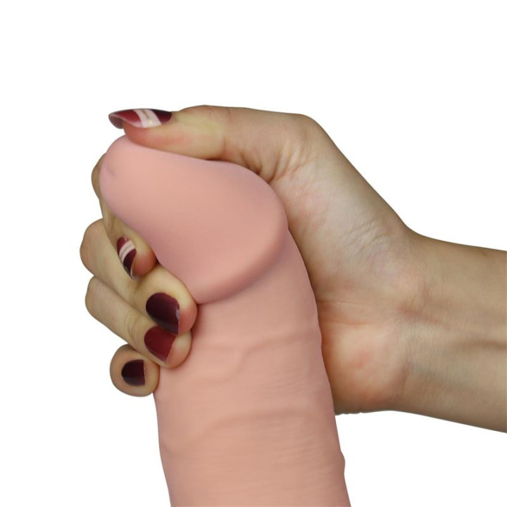 Dildo The Ultra Soft Dude con Vibración 8.8 Natural de Lovetoy | VibraZon
