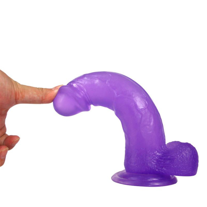 Dildo Jelly Studs 8 Púrpura de Lovetoy | VibraZon