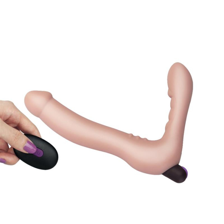 Doble Dildo Strapless Silicona USB de Lovetoy | VibraZon