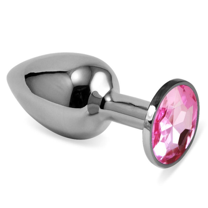 Plug Anal Plateado Rosebud Classic con Joya Rosa Talla S de Lovetoy | VibraZon