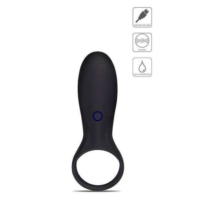 Anillo para el Pene iJoy Stamina Ring USB Negro de Lovetoy | VibraZon