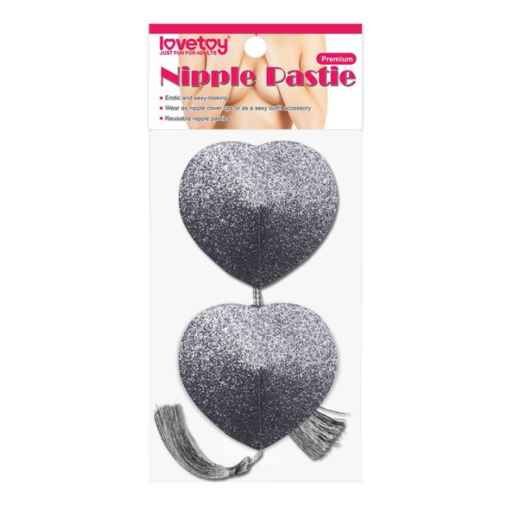 Pezoneras Reutilizables Purpurina Plateado de Lovetoy | VibraZon