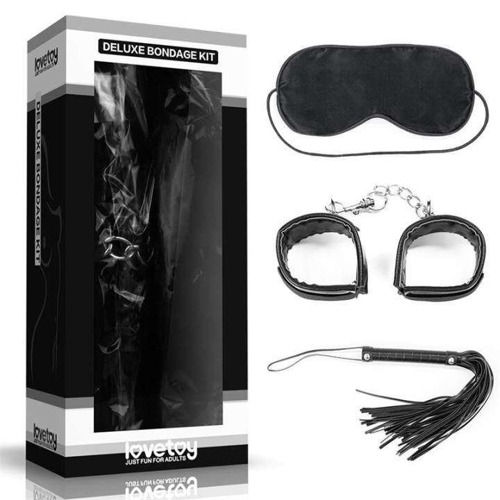 Kit Bondage Deluxe Negro de Lovetoy | VibraZon