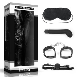 Kit Bondage Deluxe con Vibrador Negro de Lovetoy | VibraZon