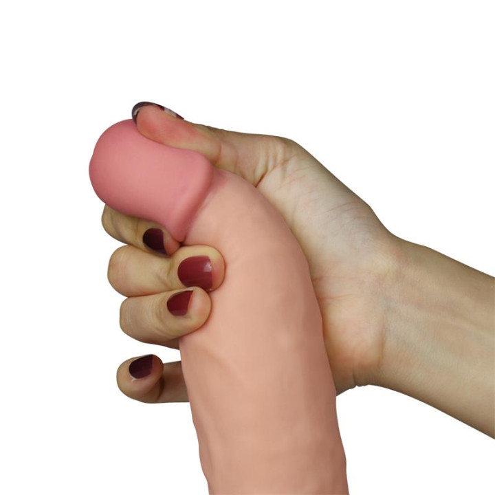 Dildo The Ultra Soft Dude con Vibración 7.5 Natural de Lovetoy | VibraZon