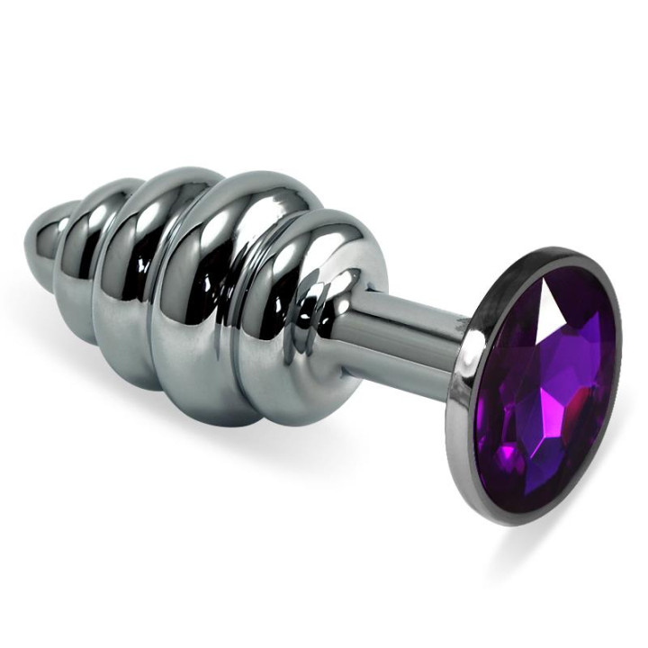 Plug Anal en Espiral Rosebud con Joya Púrpura de Lovetoy | VibraZon