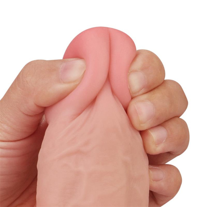 Dildo con Piel Retractil 9 Natural de Lovetoy | VibraZon