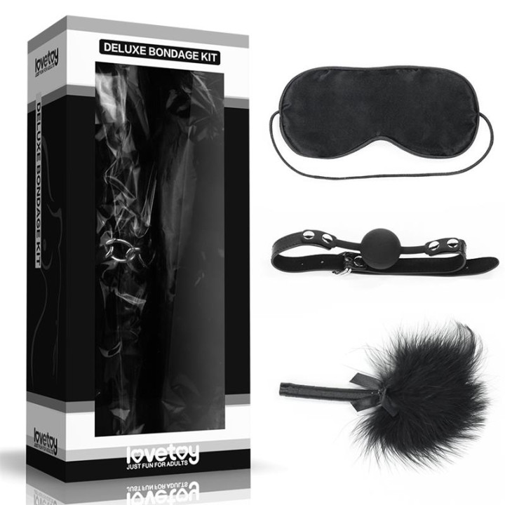 Kit Bondage Deluxe Negro de Lovetoy | VibraZon
