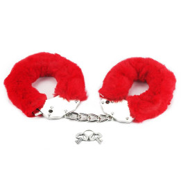 Esposas Metálicas con Pelo Rojo de Lovetoy | VibraZon